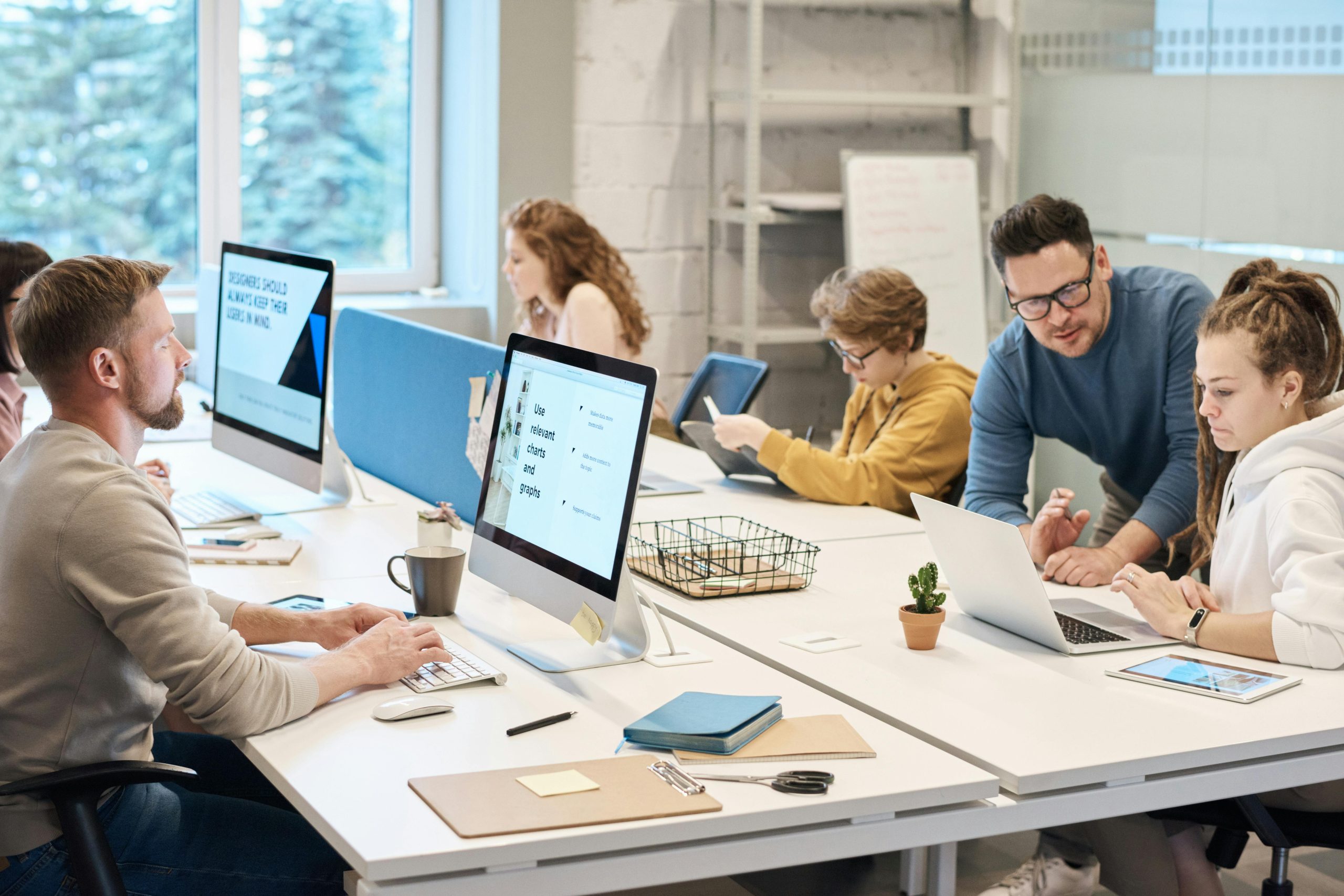 group of people in an office